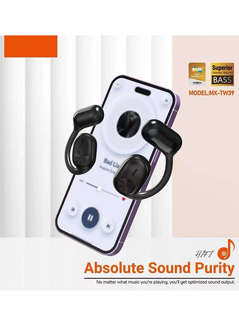 TWS Earbuds Bass Bluetooth 5.3 True Wireless Headphone with 350mAh Charging Case MX-TW39