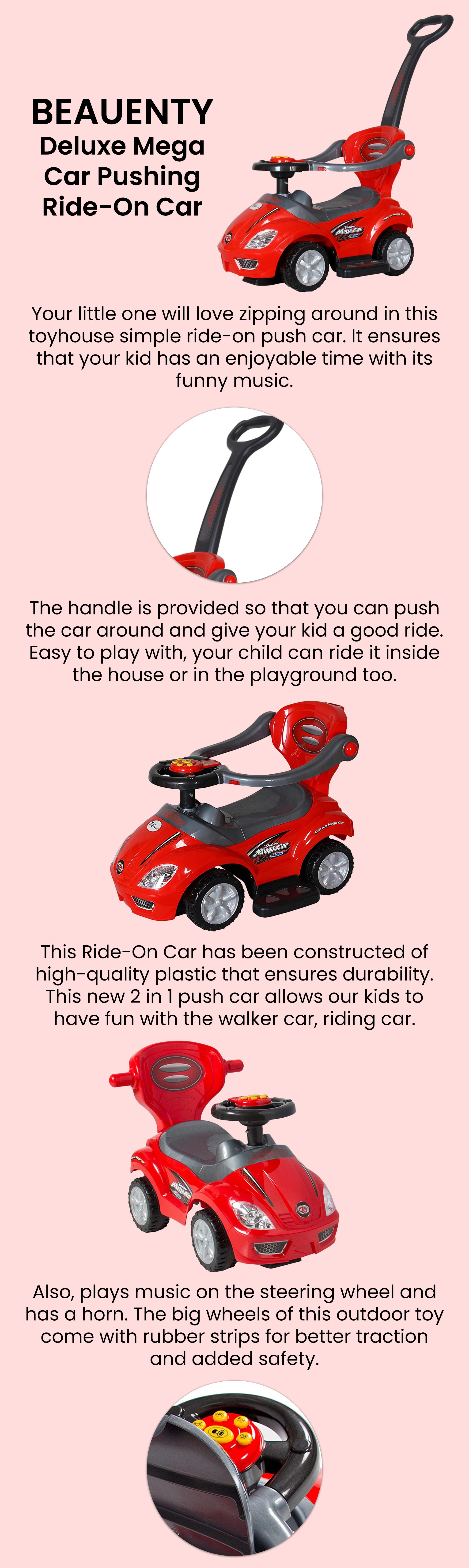 Ride-On Deluxe Mega Pushing Car