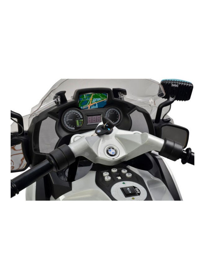 Police Powered Riding Motorbike White