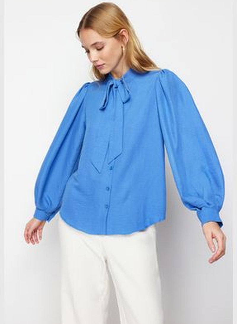 Blue Neckerchief Woven Shirt TWOSS21GO0098