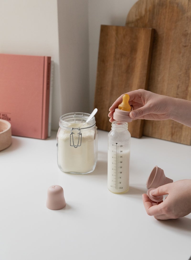 Baby Glass Feeding Bottle For 0M+, 225 ml - Sage
