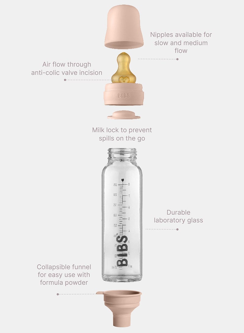 Baby Glass Feeding Bottle For 0M+, 225 ml - Sage