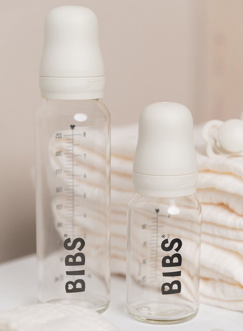 Baby Glass Feeding Bottle For 0M+, 225 ml - Sage