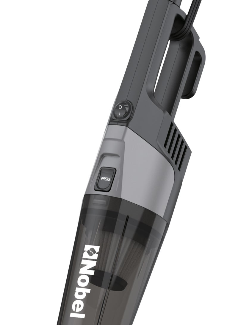 2 in 1 Handheld Stick Vacuum Cleaner, Lightweight, Powerful Suction 600W, 18 kPa Vacuum, 18 L/s Airflow, 20% Max Efficiency with Hepa Filter & 0.6L Dust Tank Capacity 0.6 L 600 W NVC19T Black