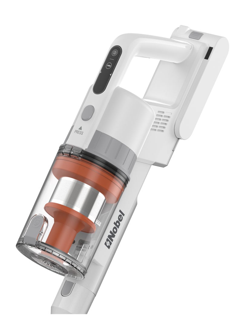 2 In 1 Rechargeable Stick Cordless Vacuum Cleaner With 1.20L Max Dust Capacity And 25.9V Lithium Battery, Standard 35Min, Max 12Min Speed, Wireless Operation With HEPA Filter 1.2 L 380 W NVC625 White