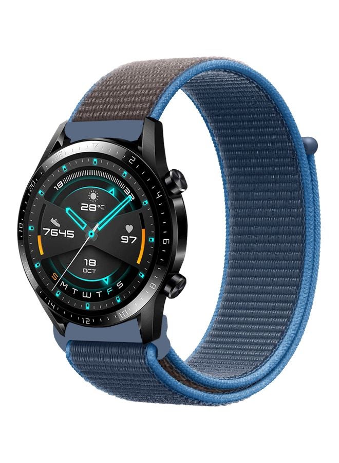 Replacement Band For Huawei Watch GT 2 - 46mm Grey/Surf Blue