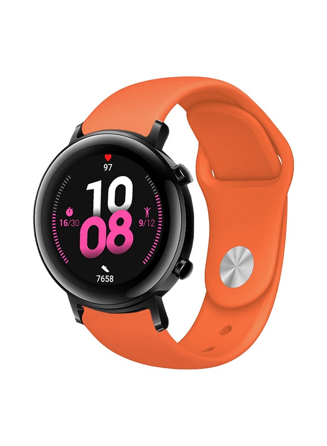 Solid Silicon Replacement Band For Huawei Watch GT 2 Orange