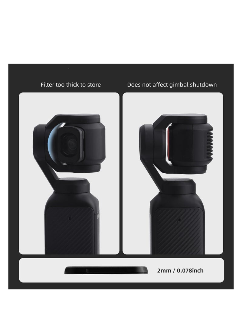 ND Filters Set Fit for DJI Osmo Pocket 3, CPL ND8 ND16 ND32 Lens Filter, Fit for DJI Osmo Pocket 3 Creator Combo Camera Accessories, Adjustable Polarization Effect, Improving the Clarity (4 Pack)