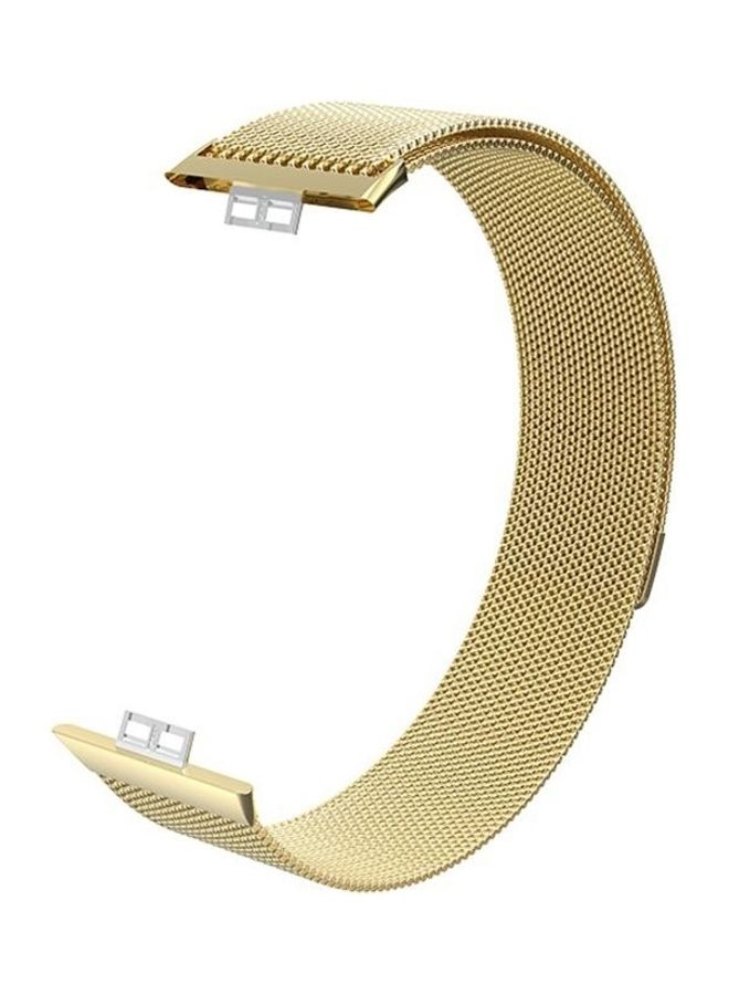 Milanese Replacement Strap Watchband For Huawei Watch Fit Champagne Gold