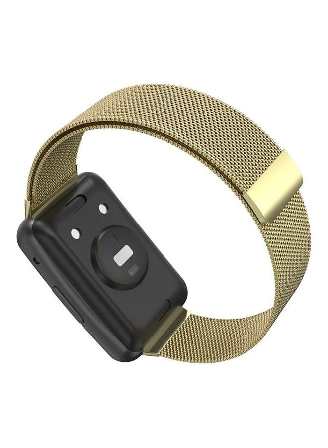 Milanese Replacement Strap Watchband For Huawei Watch Fit Champagne Gold