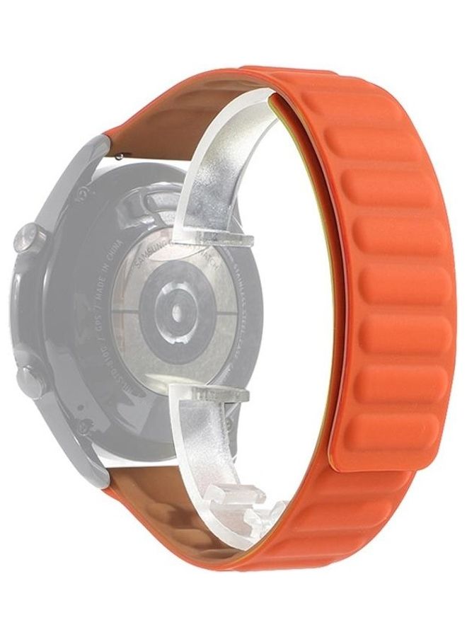 Silicone Magnetic Replacement Strap For Samsung Galaxy Watch 3 Orange