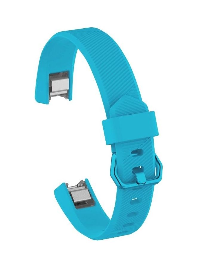 Solid Color Silicone Wrist Strap For Fitbit Alta / HR Sea Blue