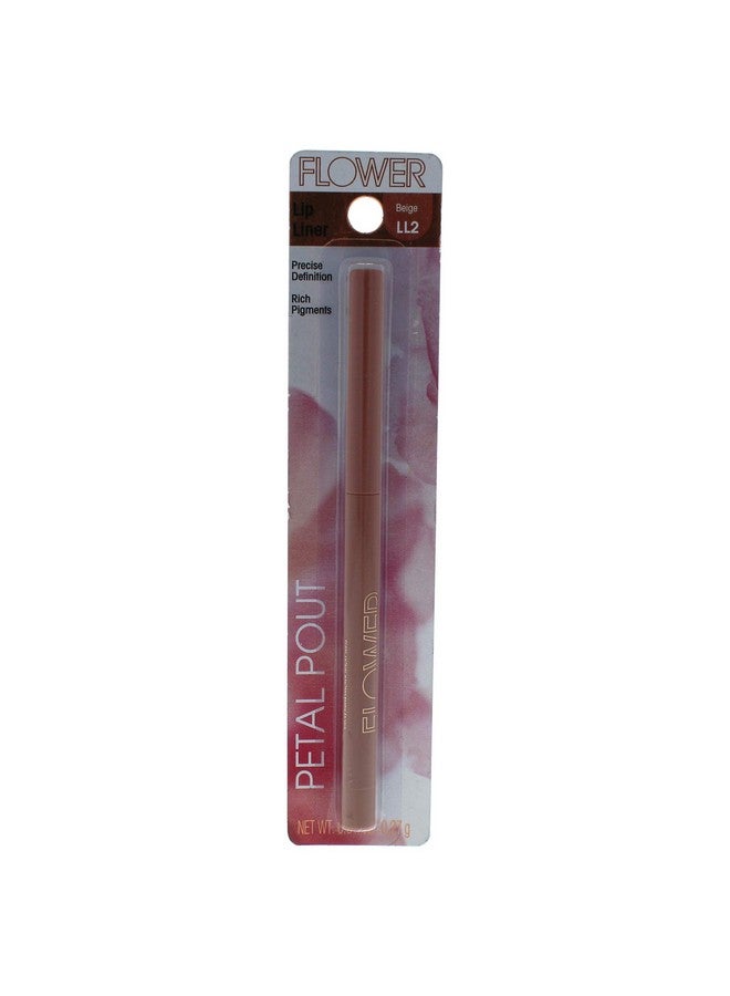 Petal Pout Lip Liner Smooth & Creamy Lip Liner With Pigment Rich Color Prevents Feathering Of Lip Color Comes With Built In Sharpener (Beige)