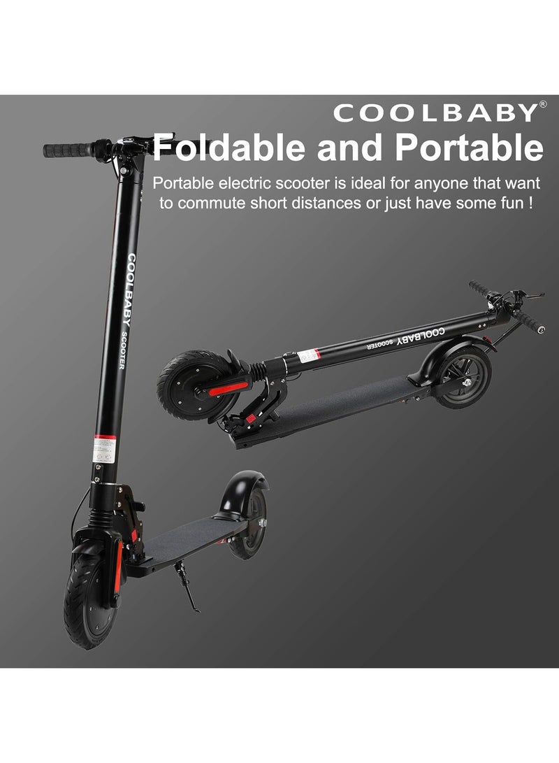 Electric Scooter 2 Wheel Scooter Digital Speedometer Easy Fold Carry Design Lightweight 8.5 Inch Tire Bluetooth With Mobiephone App 25Km/H|Max Load 120Kg|36V|105 * 115 * 40Cm|7.5Ah