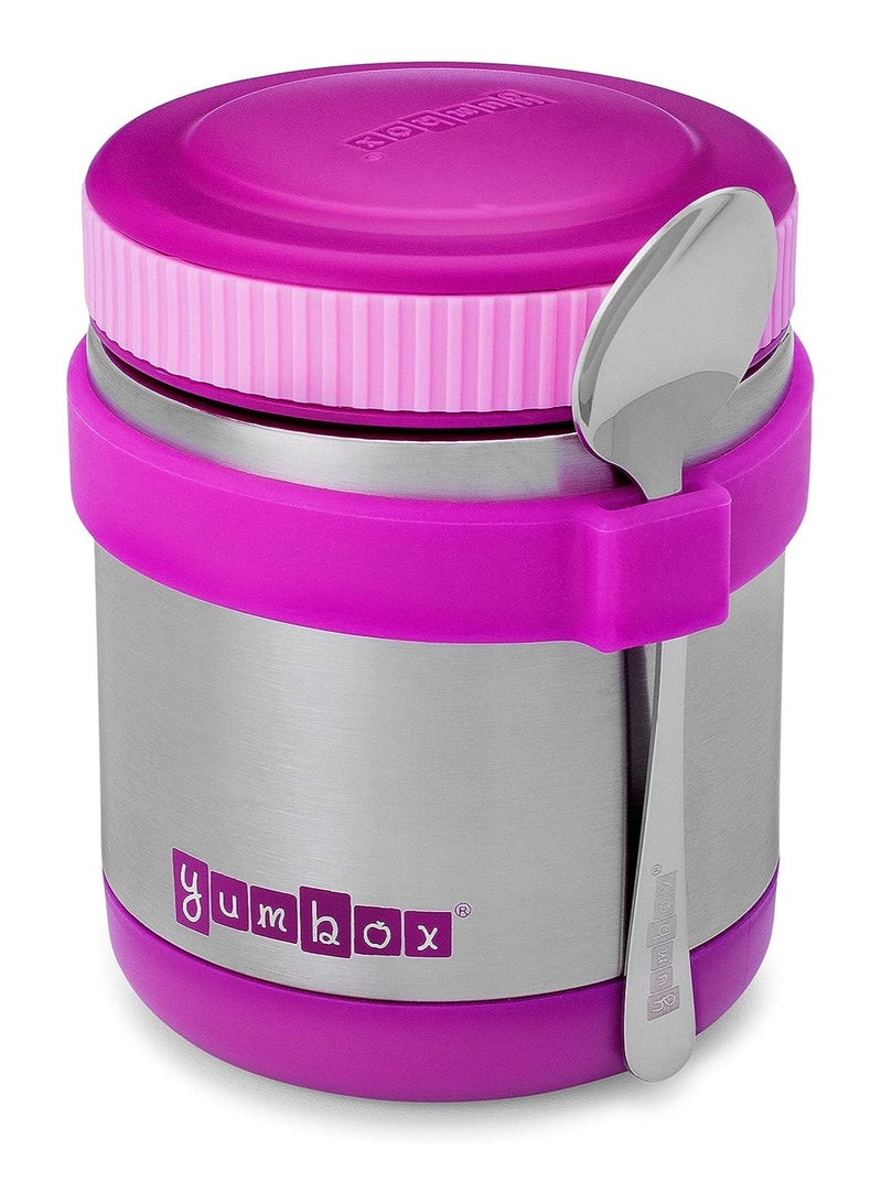 Yumbox Zuppa-Wide Mouth Thermal Food Jar 14 oz(1.75 cups)with a removable utensil band-Triple Insulated Stainless Steel-Stays Hot 6 Hours or Cold for 12 Hours-Leak Proof (Bijoux Purple)