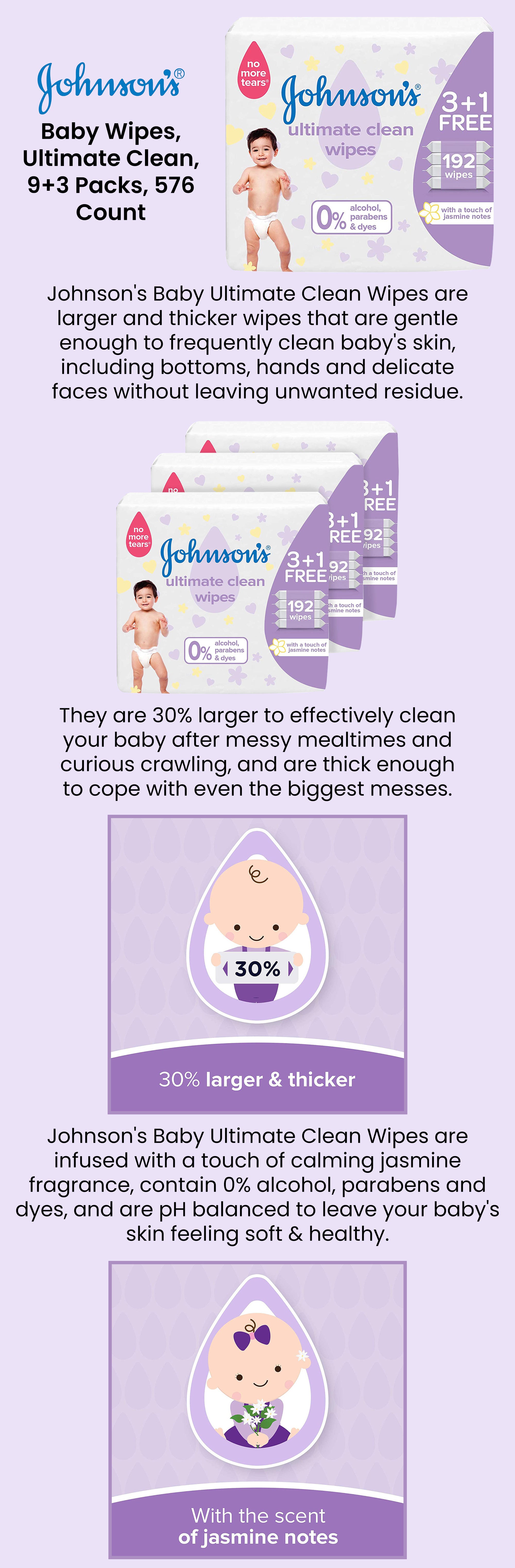 Baby Wipes With Touch Of Jasmine Notes, 192 Wipes