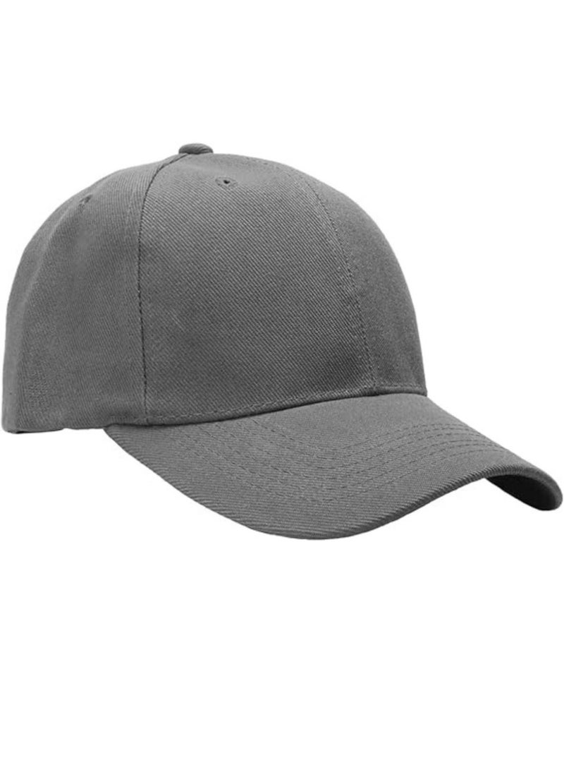 12 Pcs Dark Grey Baseball Caps for Women Men Baseball Hat Adjustable Sports Caps for Adults Outdoor Activities