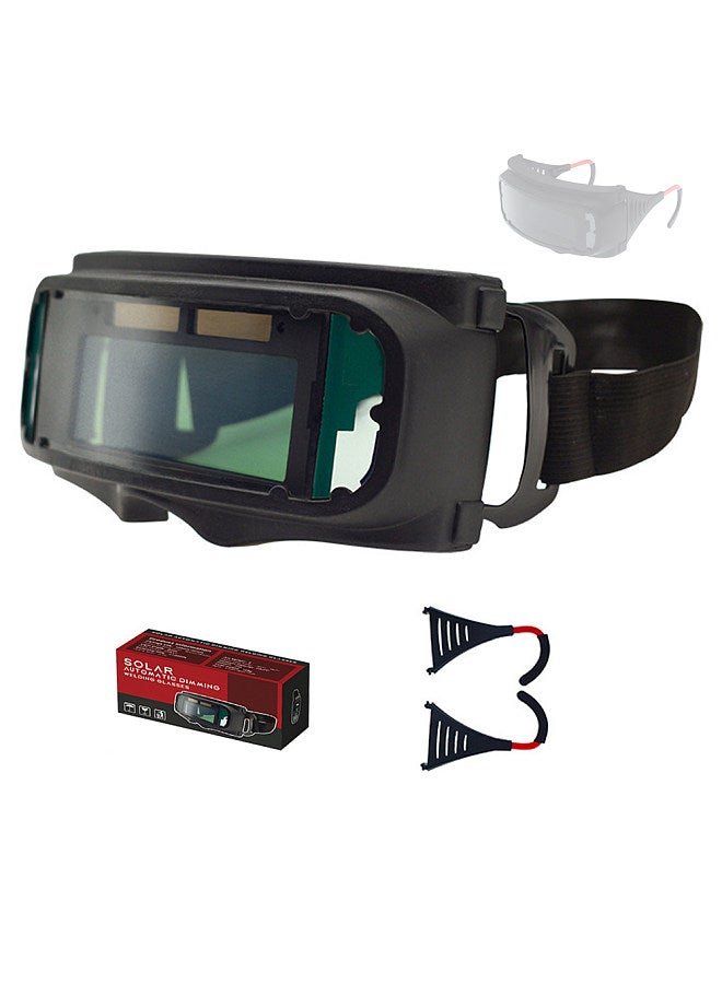 Headwear Automatic Dimming Welding Goggles Large View True Color Auto Darkening Protective Glasses for Arc Welding Grinding Cutting