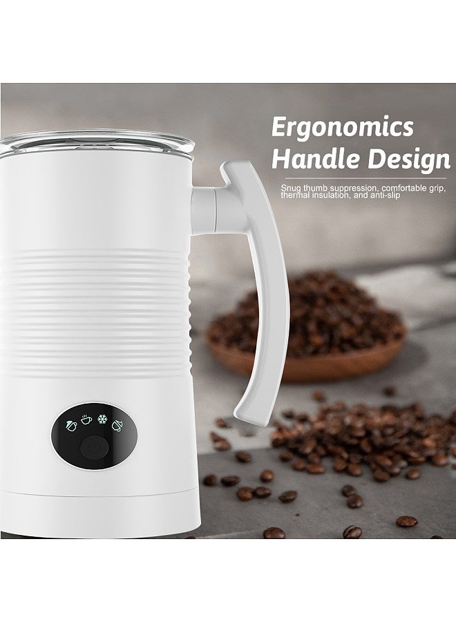 Milk Frother 4 in 1 Hot/Cold Foam Maker 400W Stainless Steel Non-Stick Interior 11.84oz/350ml Electric Automatic Milk Frother and Steamer for Coffee Hot Milk