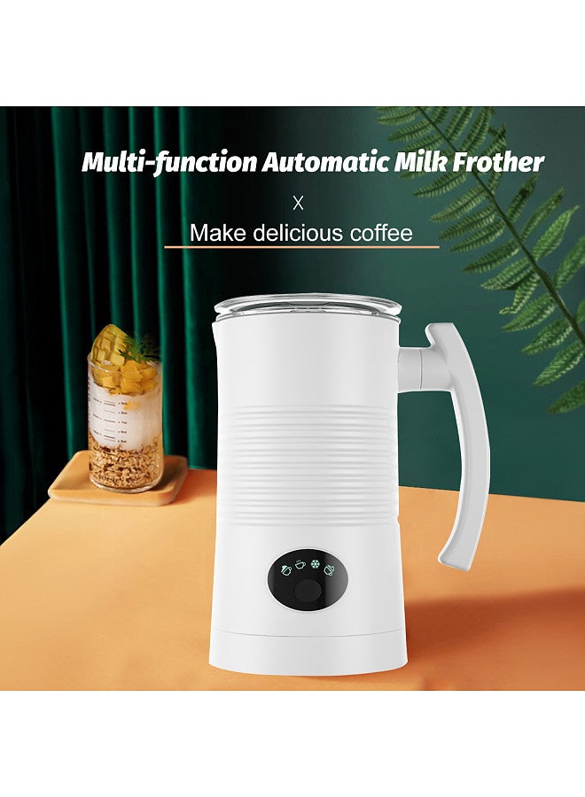 Milk Frother 4 in 1 Hot/Cold Foam Maker 400W Stainless Steel Non-Stick Interior 11.84oz/350ml Electric Automatic Milk Frother and Steamer for Coffee Hot Milk