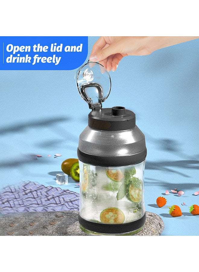 Sport Portable Blender 68oz USB Rechargeable Travel Juice Blender for Shakes and Smoothies 18000RPM BPA-Free Personal-Size Cordless Big Belly Bottle with 6 Blades for Kitchen Home Gym