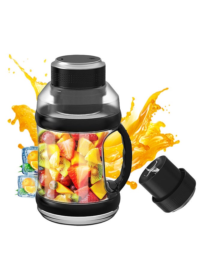 Sport Portable Blender 68oz USB Rechargeable Travel Juice Blender for Shakes and Smoothies 18000RPM BPA-Free Personal-Size Cordless Big Belly Bottle with 6 Blades for Kitchen Home Gym