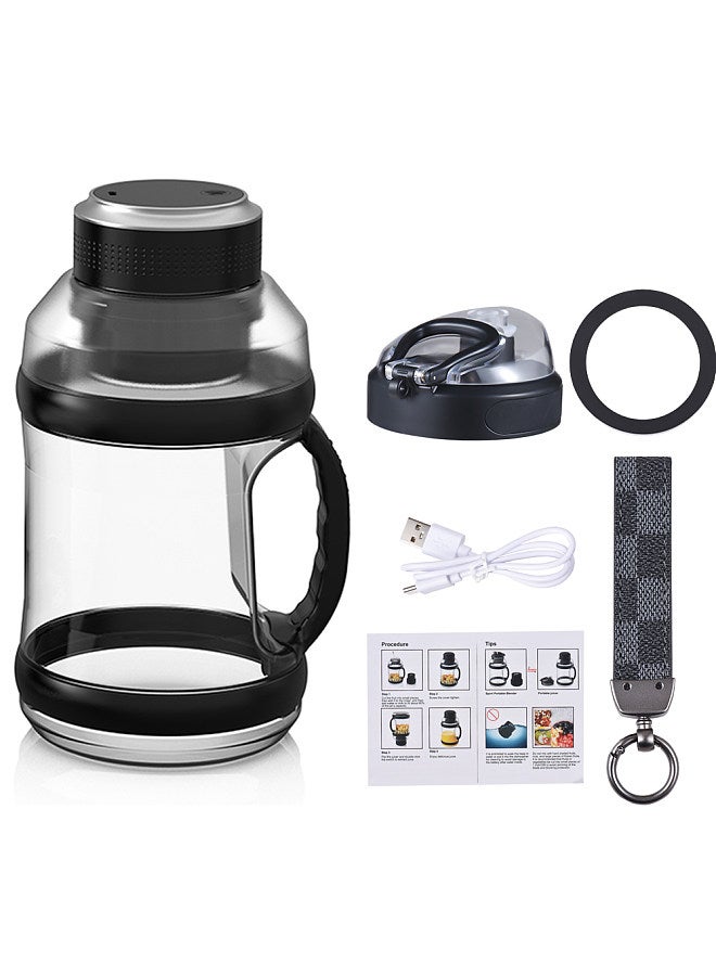 Sport Portable Blender 68oz USB Rechargeable Travel Juice Blender for Shakes and Smoothies 18000RPM BPA-Free Personal-Size Cordless Big Belly Bottle with 6 Blades for Kitchen Home Gym