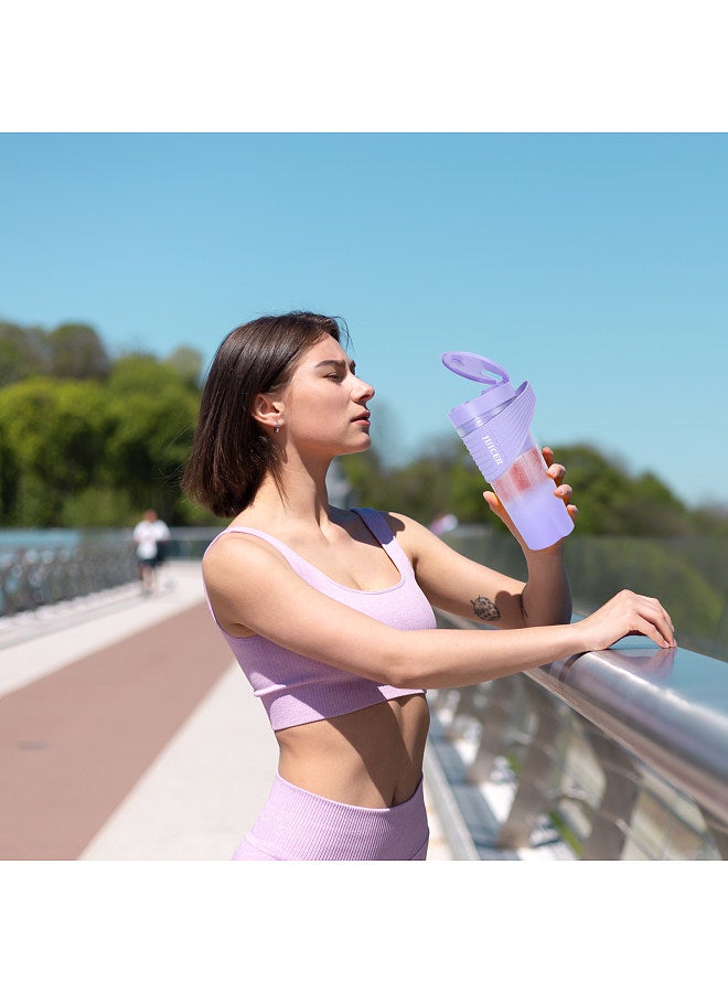 Portable Blender for Shakes and Smoothies 4000mAh Type-C Rechargeable 460ml Personal Blender with 6 Sharp Blades Powerful 22000r/m Juicer Cup for Traveling Gym Office
