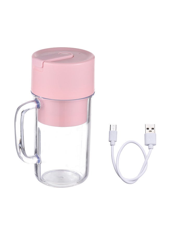 Portable Blender for Shakes and Smoothies 340ml Mini Blender with Handle 6 Blades Waterproof USB Type-C Rechargeable Personal Blender for Home Kitchen Office Travel Outdoor Sports