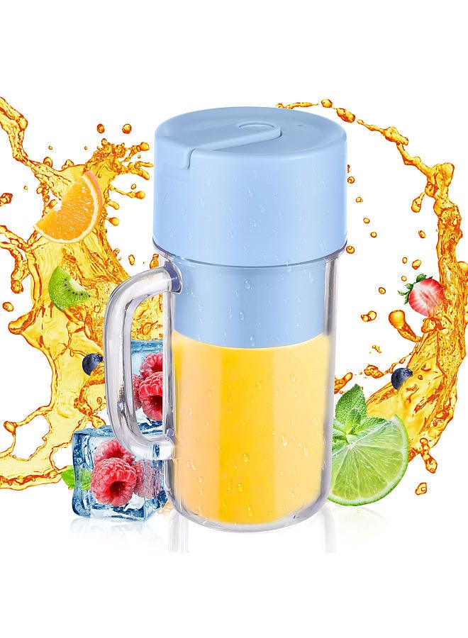 Portable Blender for Shakes and Smoothies 340ml Mini Blender with Handle 6 Blades Waterproof USB Type-C Rechargeable Personal Blender for Home Kitchen Office Travel Outdoor Sports