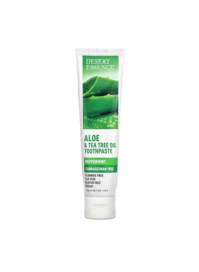 Aloe and Tea Tree Oil Toothpaste Peppermint 6.25 oz 176 g