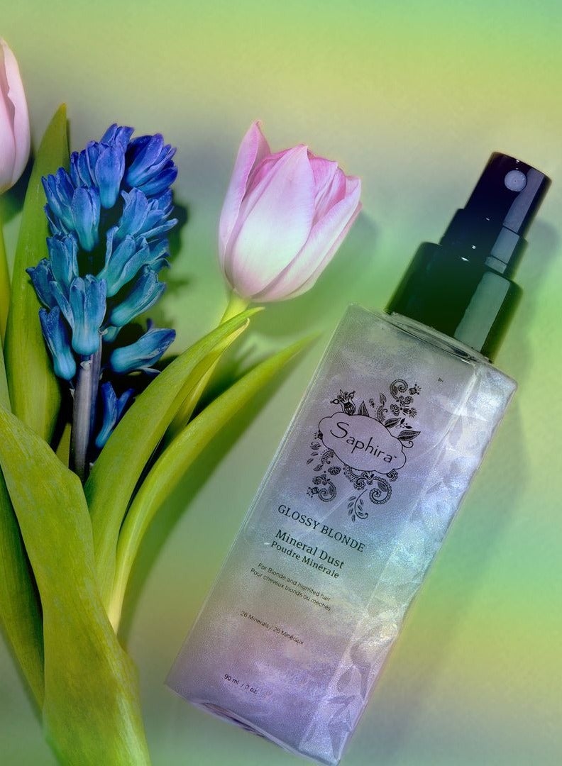 Saphira Glossy Blonde Mineral Dust Spray - 90ml, Enhances Shine and Volume