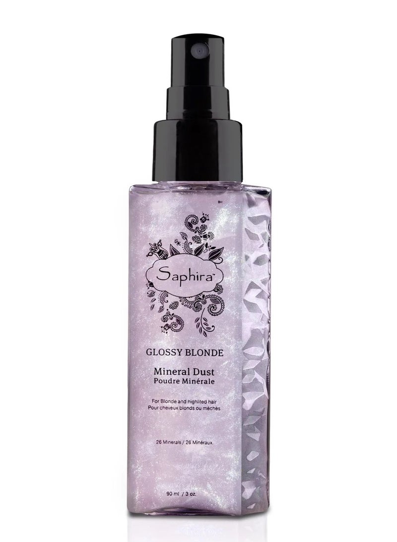 Saphira Glossy Blonde Mineral Dust Spray - 90ml, Enhances Shine and Volume