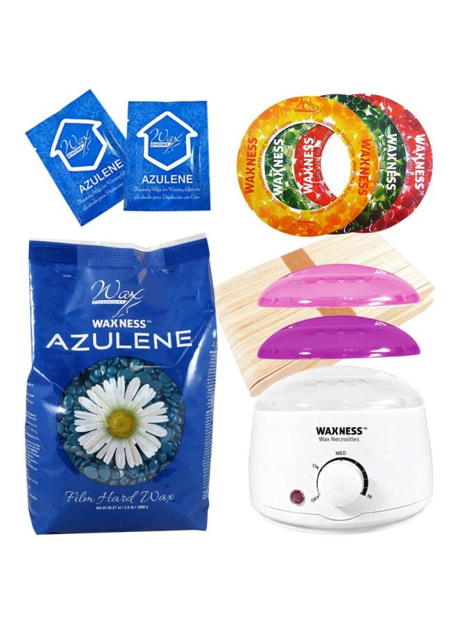 Waxness Azulene Waxing Kit With Wax Bag Blue 1000grams