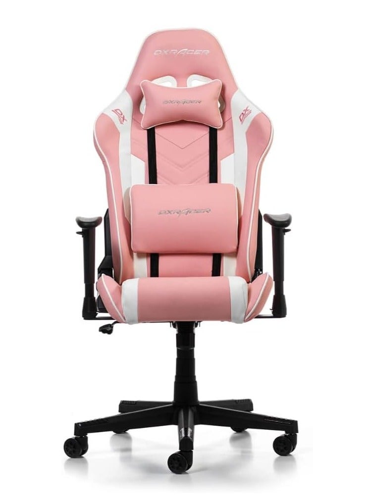 DXRacer P132 Prince Series Gaming Chair - Pink/White | GC-P132-PW-F2-158