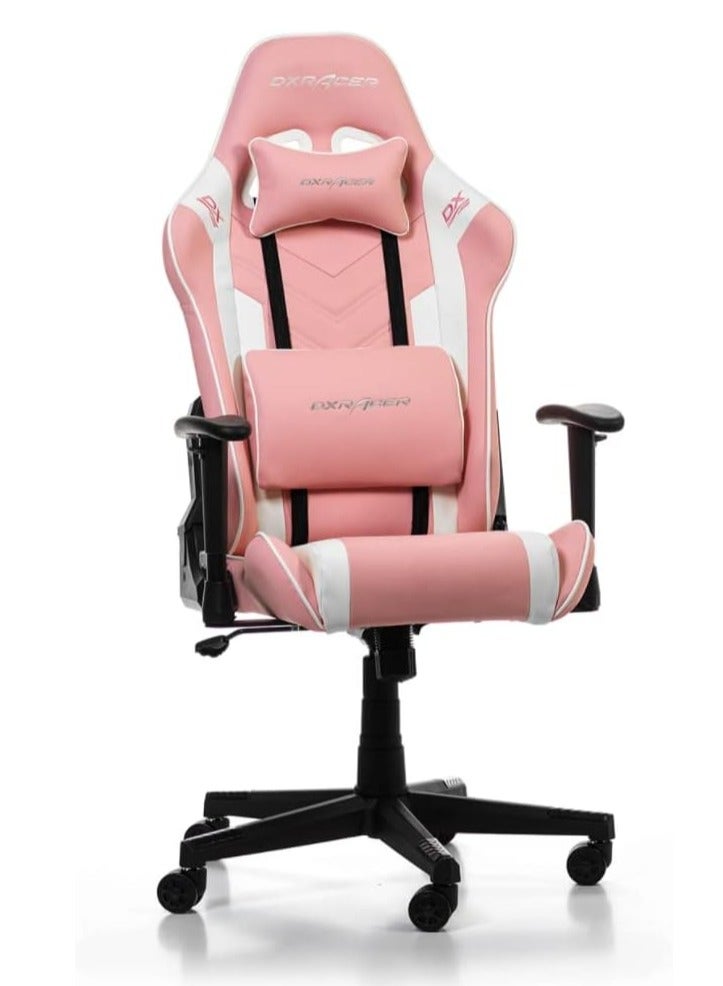 DXRacer P132 Prince Series Gaming Chair - Pink/White | GC-P132-PW-F2-158