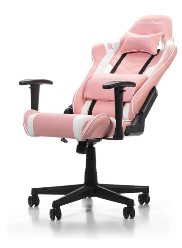 DXRacer P132 Prince Series Gaming Chair - Pink/White | GC-P132-PW-F2-158