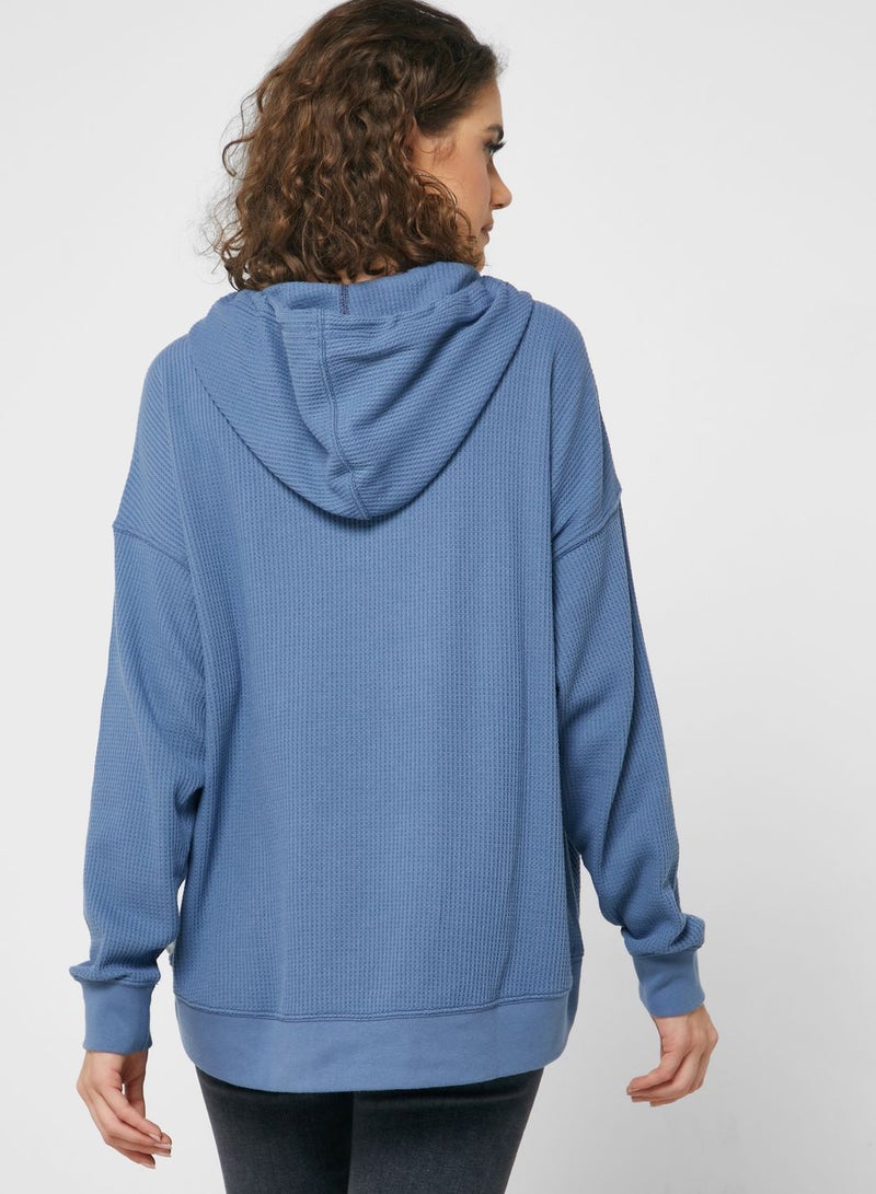 Drawstring Ribbed Hoodies