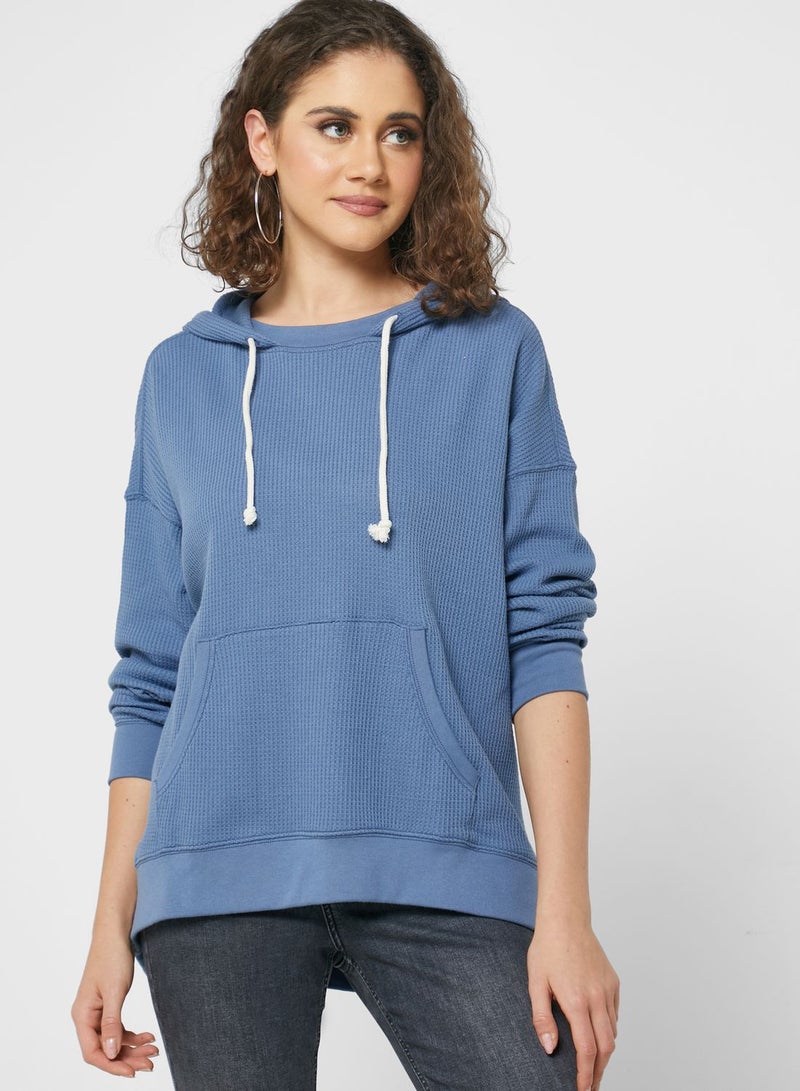 Drawstring Ribbed Hoodies