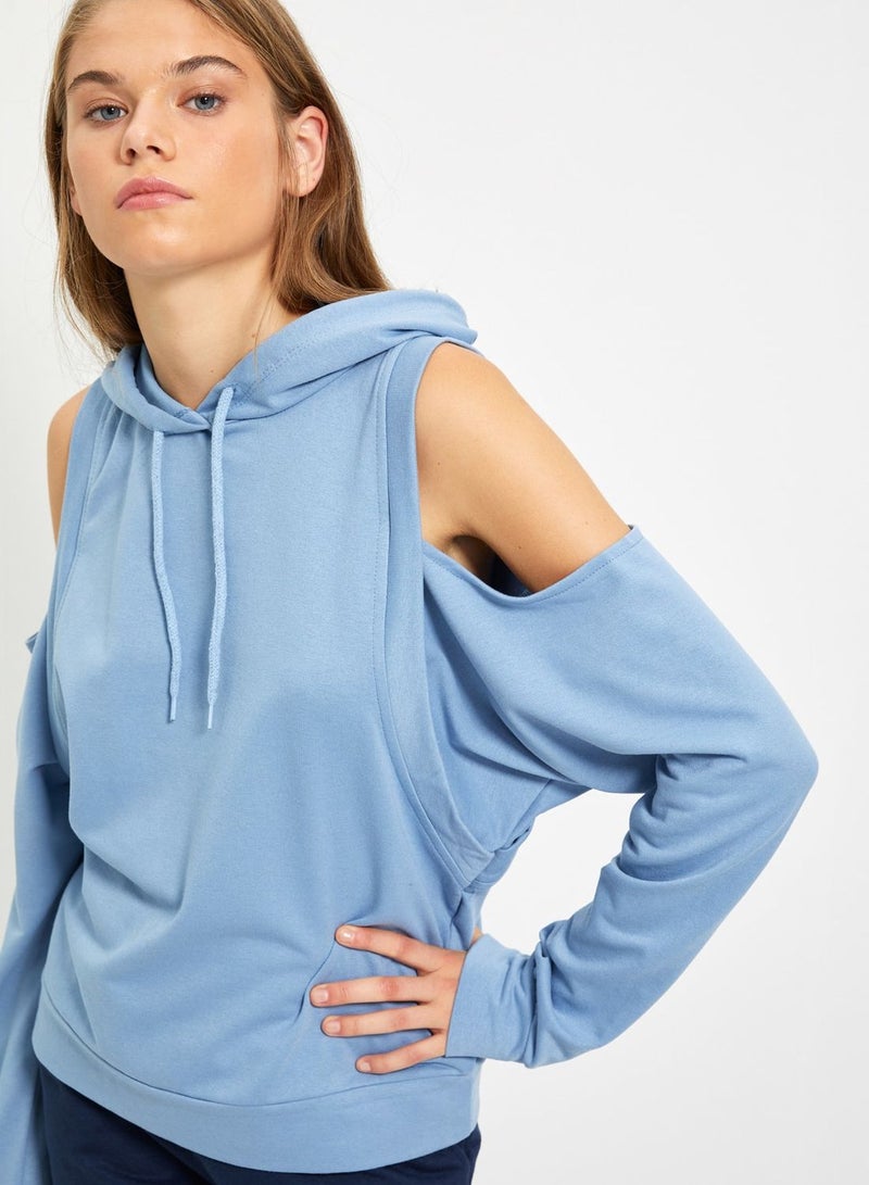 Cut Out Detail Hoodie