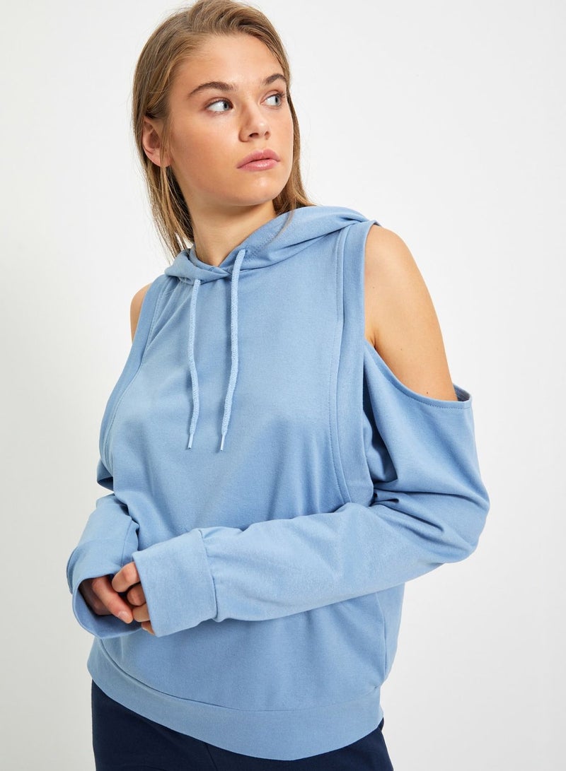 Cut Out Detail Hoodie