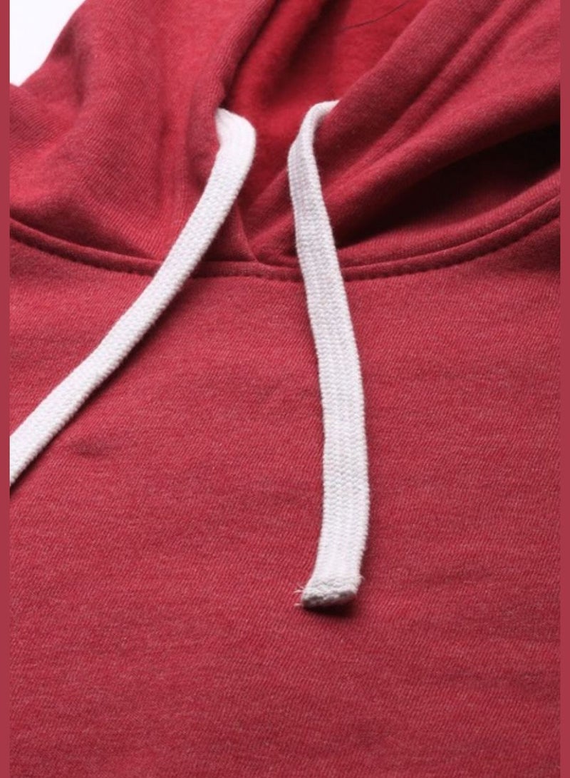 Campus Sutra Women's Solid Regular Fit Sweatshirt With Hoodie For Winter Wear | Full Sleeve | Cotton Sweatshirt | Casual Sweatshirt For Woman | Western Stylish Sweatshirt For Women