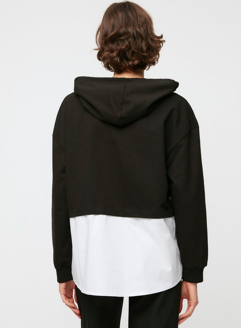 Colorblock Knitted Hoodie