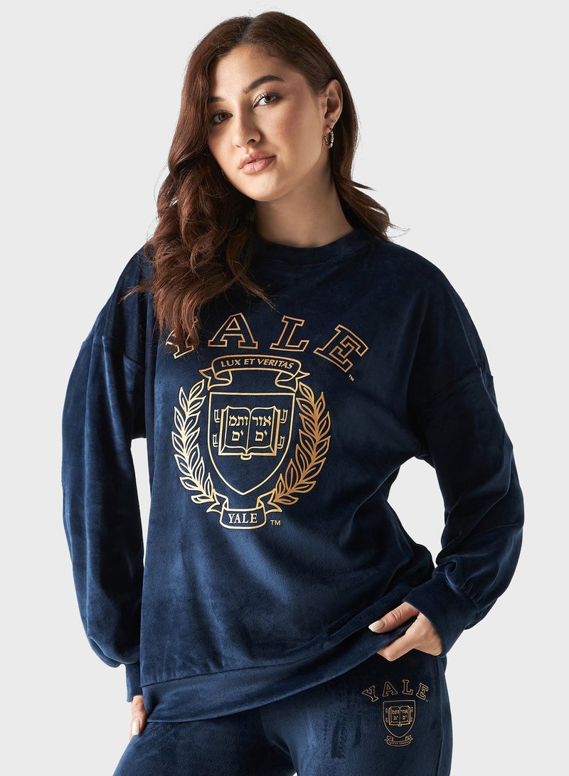 Printed Crew Neck Sweatshirt