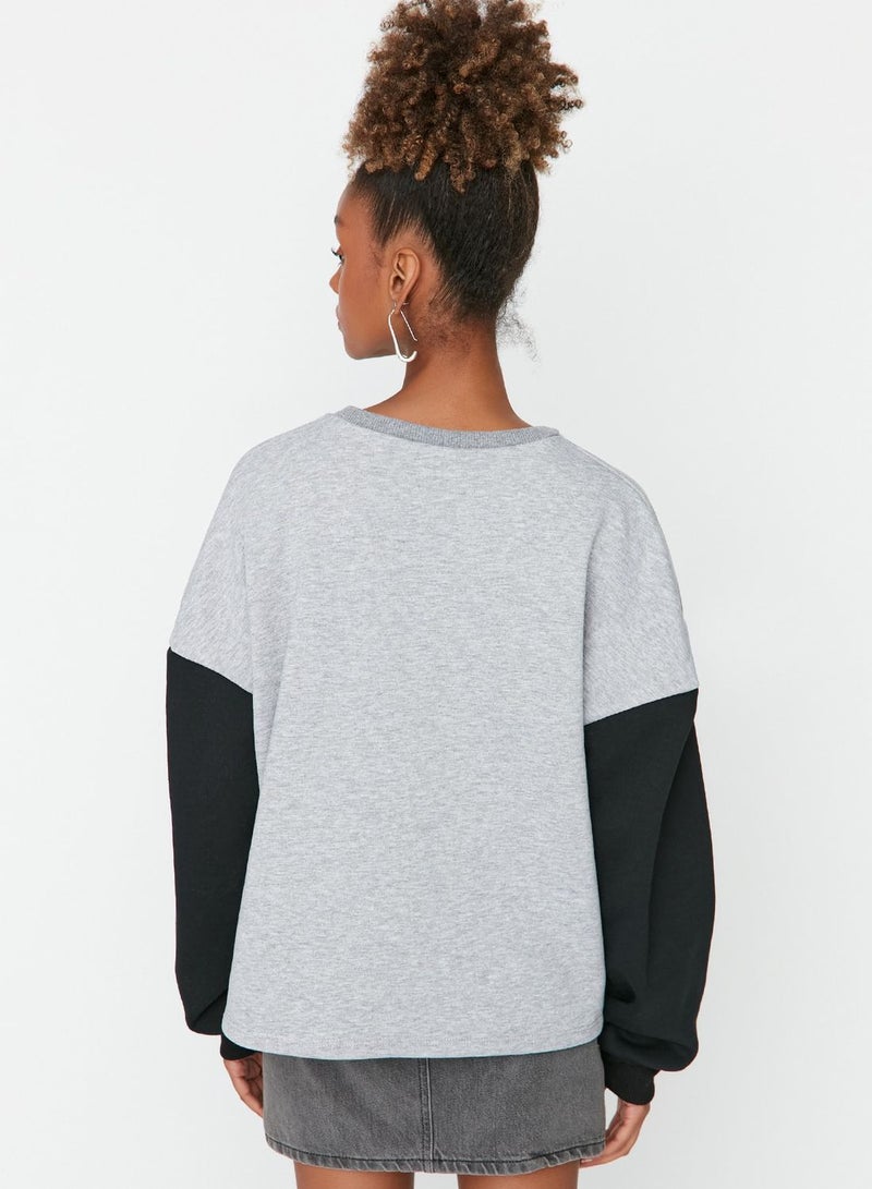 Slogan Crew Neck Sweatshirt