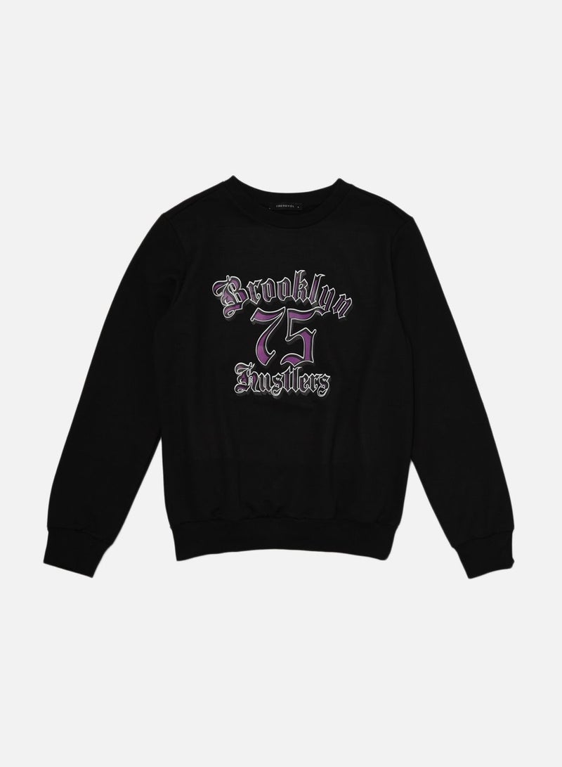 Graphic Knitted Sweatshirt