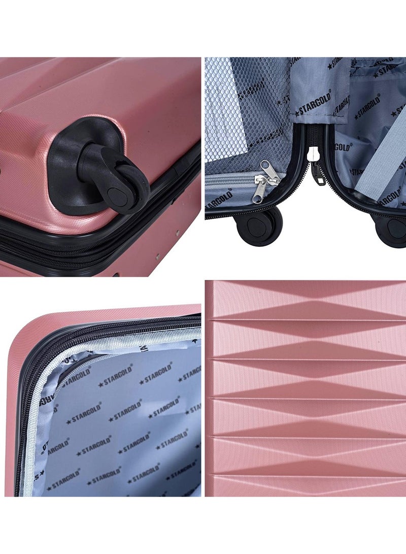 Suitcase Set of 4 PCS ABS Hardside Travel Luggage Bag