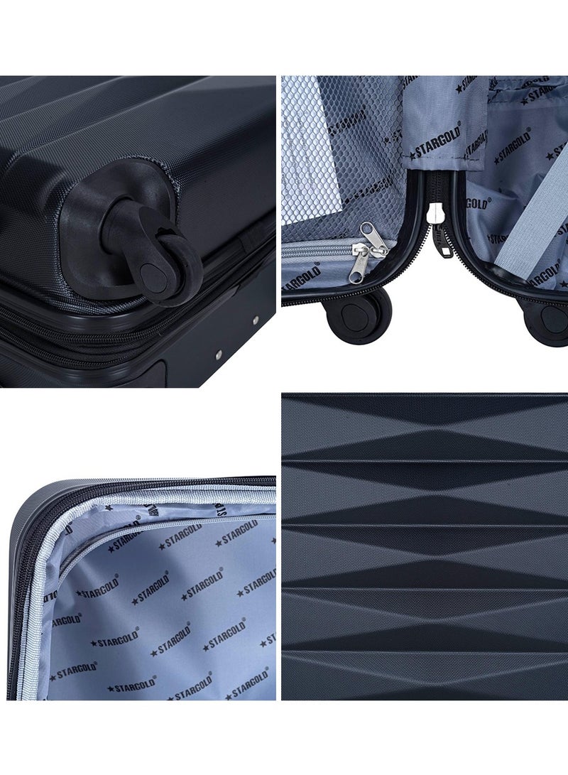 Suitcase Set of 4 PCS ABS Hardside Travel Luggage Bag