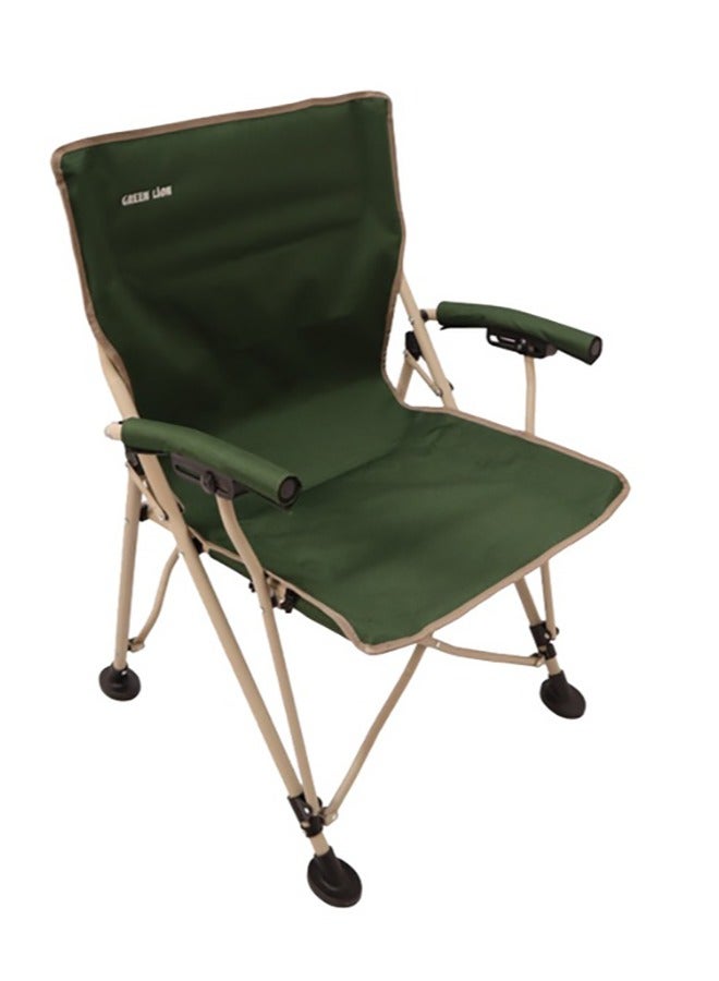 Outdoor Camping Chair with Carrying Bag Easy to Carry / Camp Friendly / Bottle Holding Pocket / Fabric Oxford 600D Material / 150KG Load Capacity / High Load Capacity / High Quality Material / Foldable Design / Reliable Structure / Durable / Enjoy Camping / Travel Chair  - Dark Green