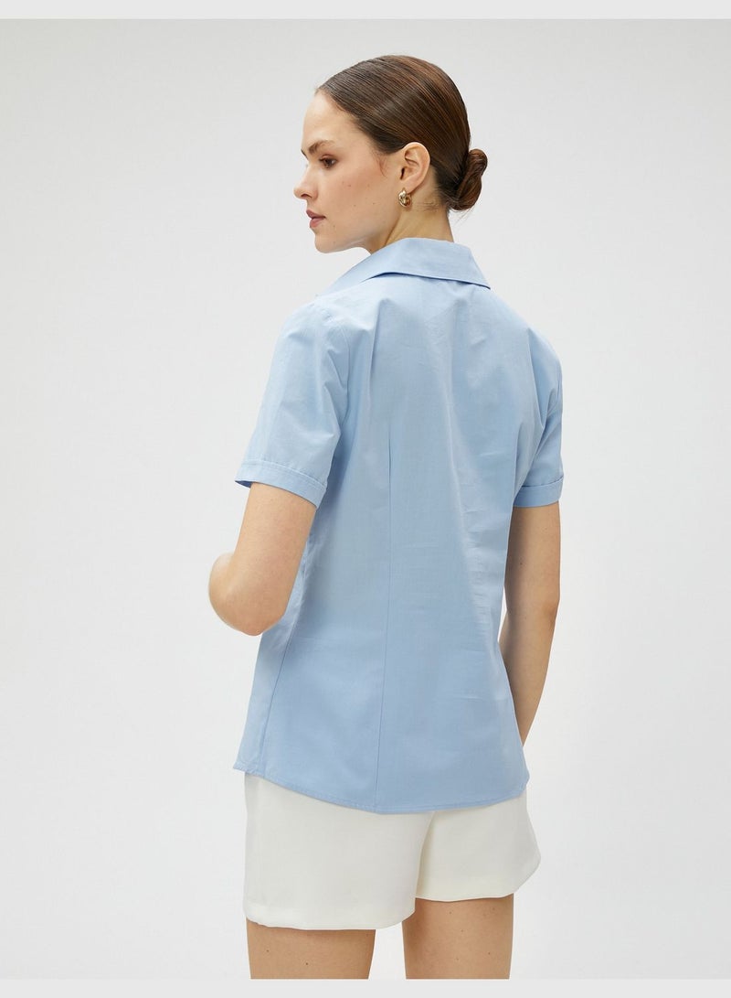 Short Sleeve Pocket Shirt Cotton